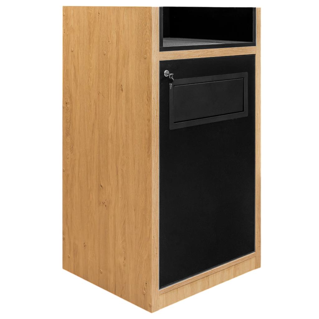 Mega-M Mobile portavassoi con pattumiera rovere pietra 62cm