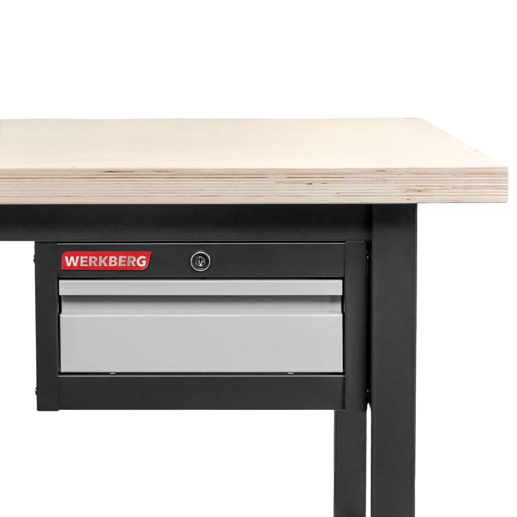 Werkberg S-150 cm banco da lavoro cassetto grafite
