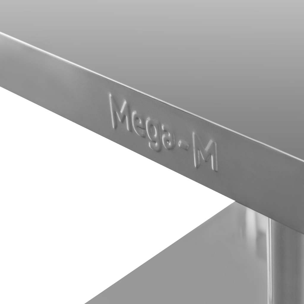 Mega-M X Standard Tavolo Inox 150x70x85 cm con Alzatina