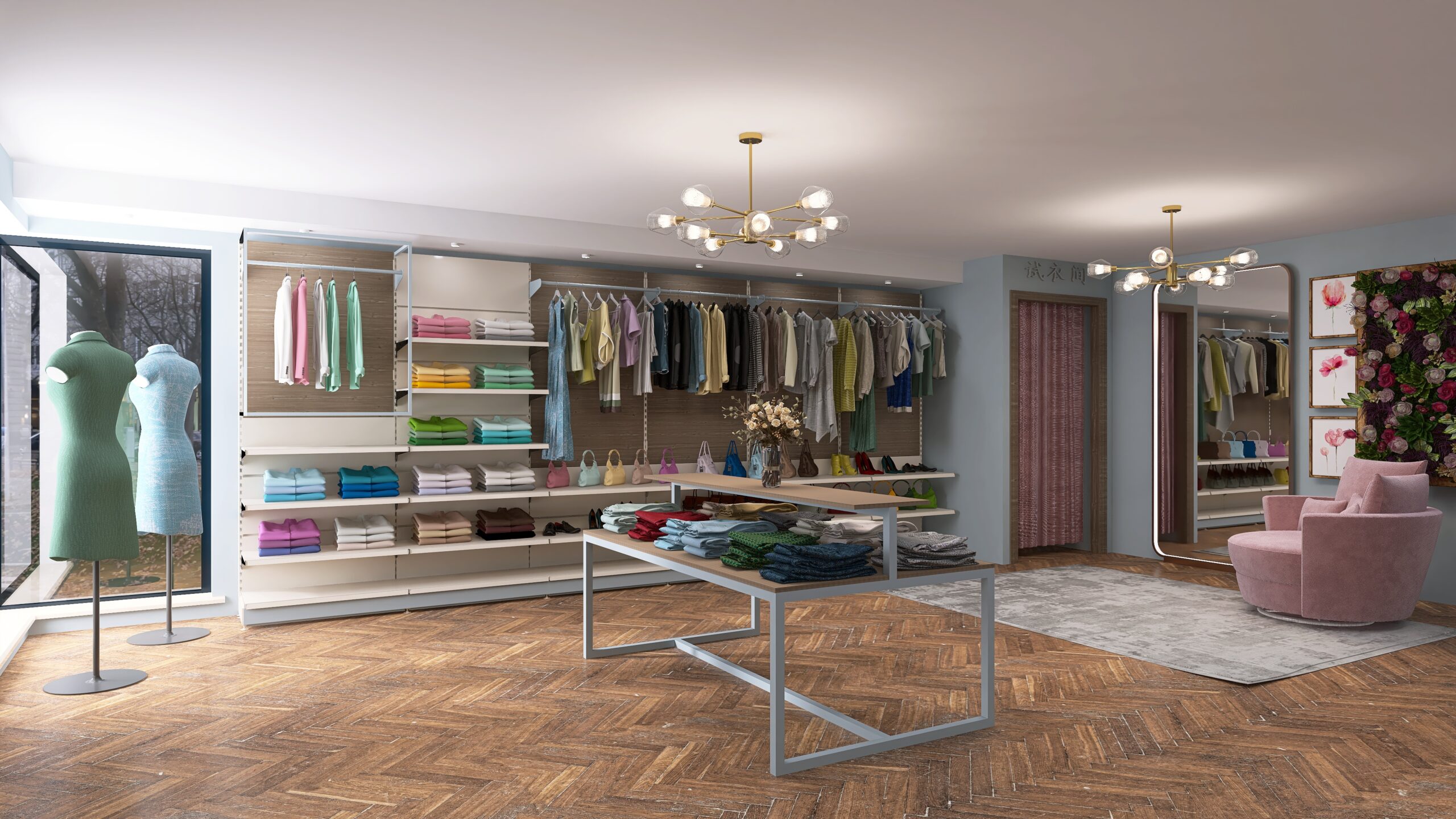 Design89 Scaffale Negozio Abbigliamento