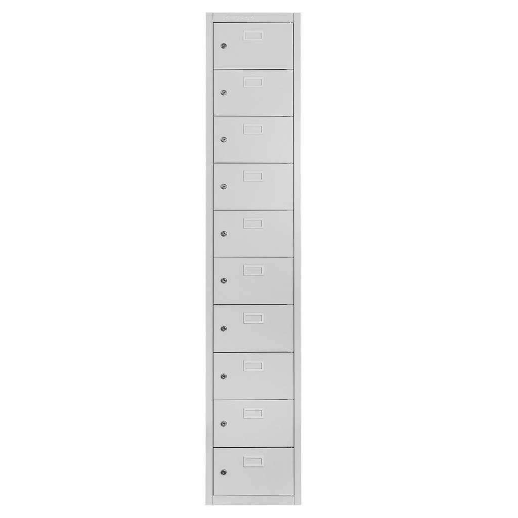 Mega-M armadietto 10 scomparti grigio 32,5x30x180 cm