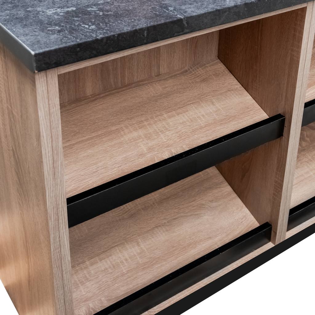 Mega-M banco negozio H90 L125 P60 cm rovere sonoma