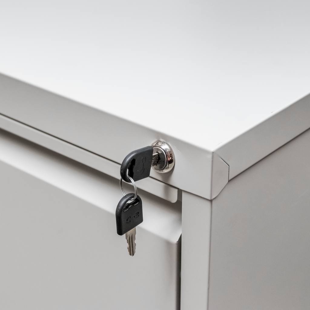 Mega-M Schedario metallico 3 cassetti A4 grigio