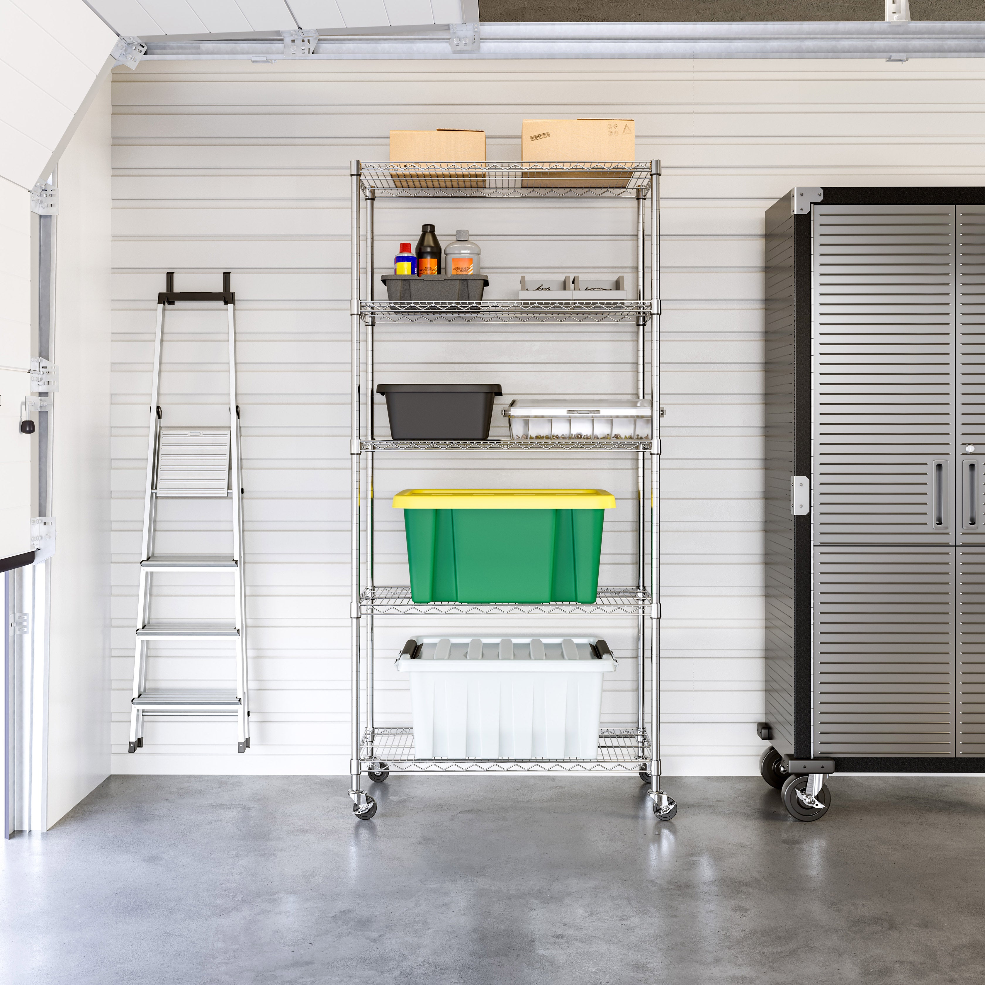 Seville Classics UltraDurable Scaffale Metallo 5 Ripiani NSF