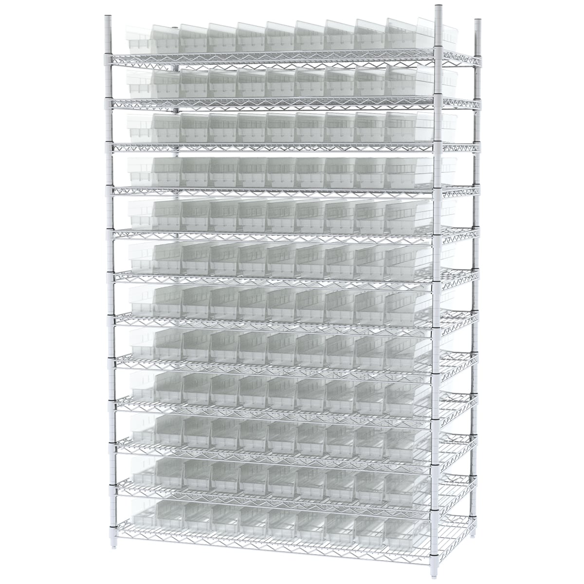 Akro-Mils AWS244830124 scaffale filo con 120 cassette