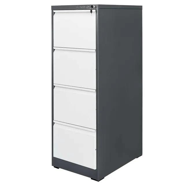 Furvero W4S Schedario Ufficio 4 Cassetti Grafite Grigio