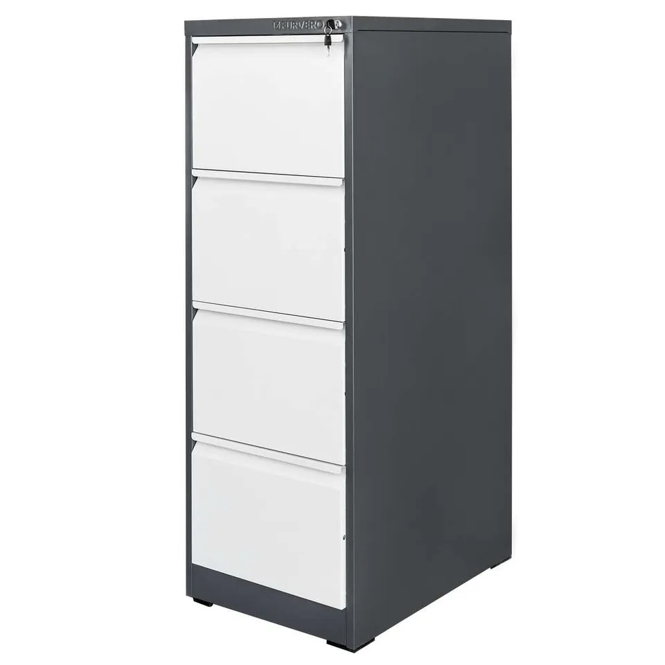 Furvero W4S Schedario Ufficio 4 Cassetti Grafite Grigio