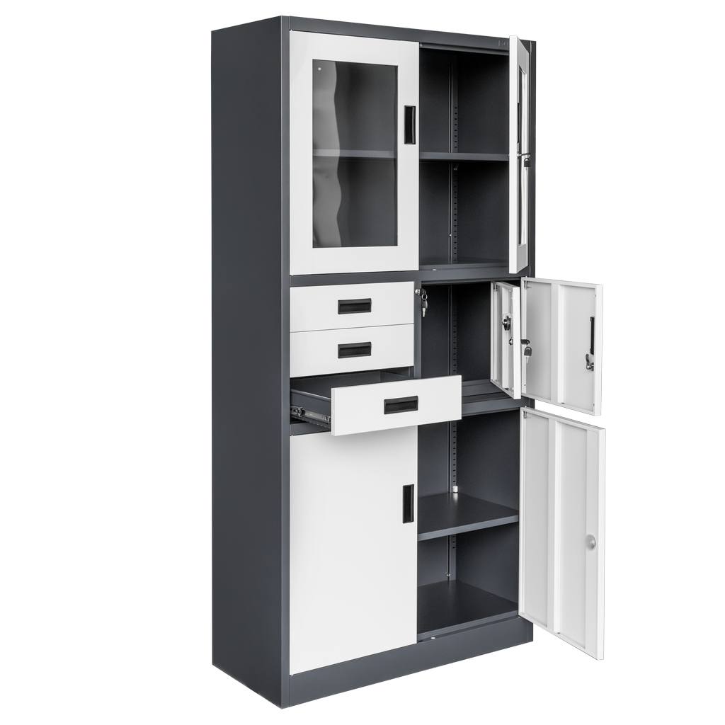 Mega-M Wenus armadio metallo vetro cassaforte 90x40x185