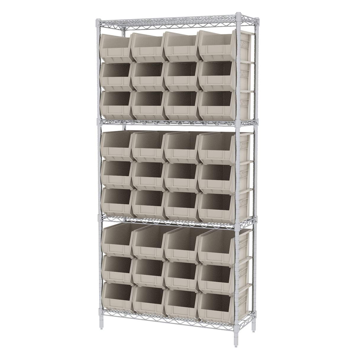 Akro-Mils AWS143630240 scaffale filo 4 ripiani 36 box