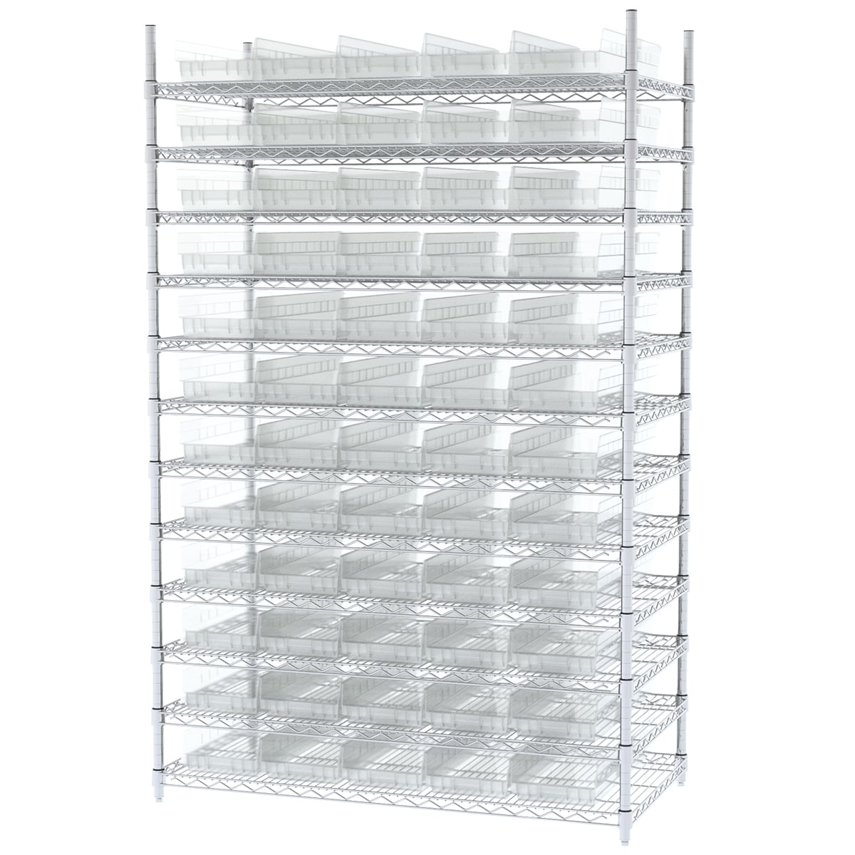 Akro-Mils AWS244830184 scaffale 12 ripiani 60 contenitori