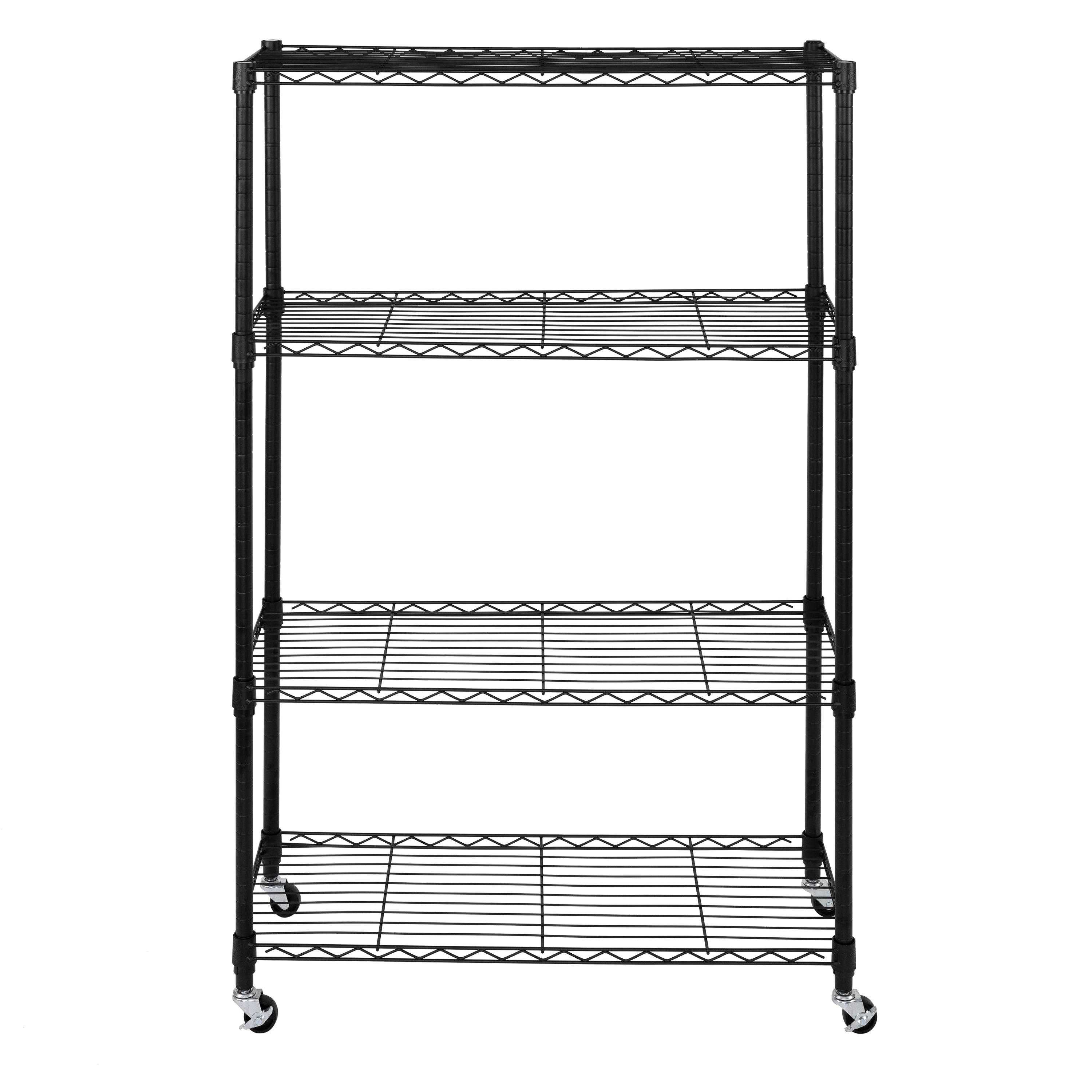 Seville Classics SHE15387B scaffale 4 ripiani acciaio cromato