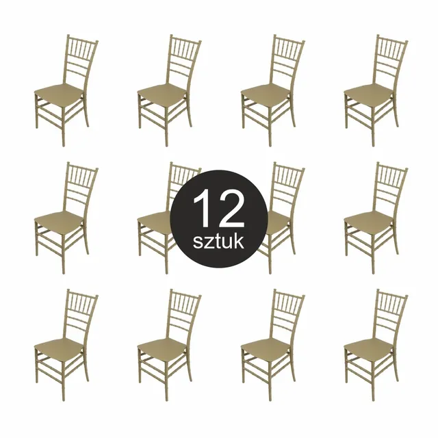 Furvero Chiavari PP sedia banchetto champagne 12 pz