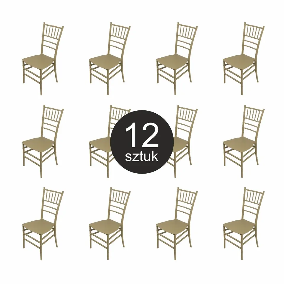 Furvero Chiavari PP sedia banchetto champagne 12 pz