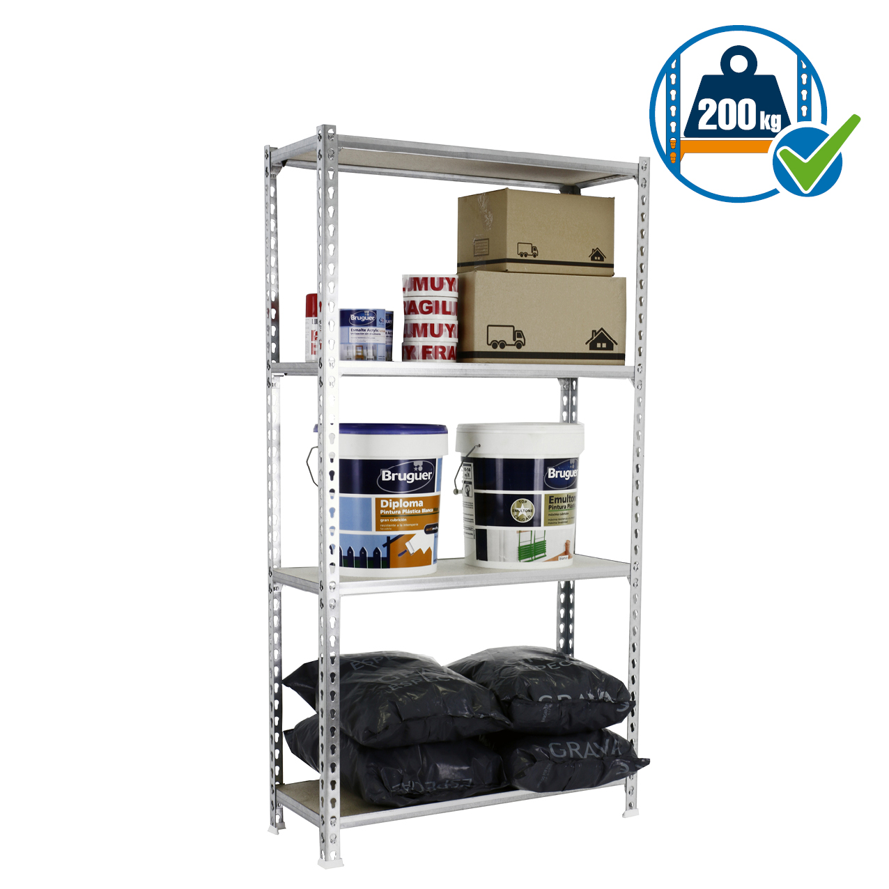 Simonrack MaderClick Super/Mega 4 scaffale legno 4 ripiani