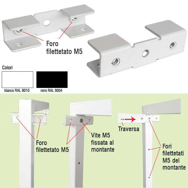 Agosistem UP&DOWN Giunto Doppio traversa 25x25 mm