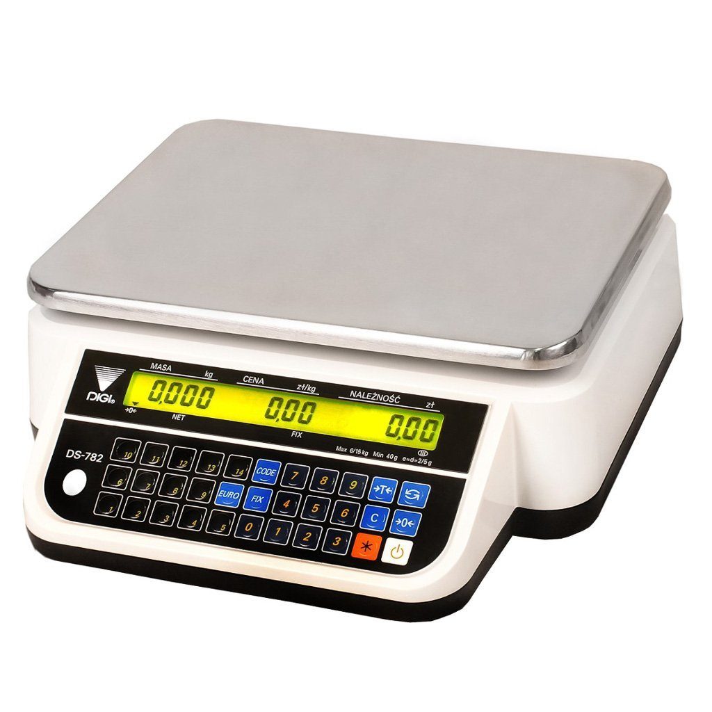 DIGI DS-782BR RS bilancia calcolatrice bianca omologata