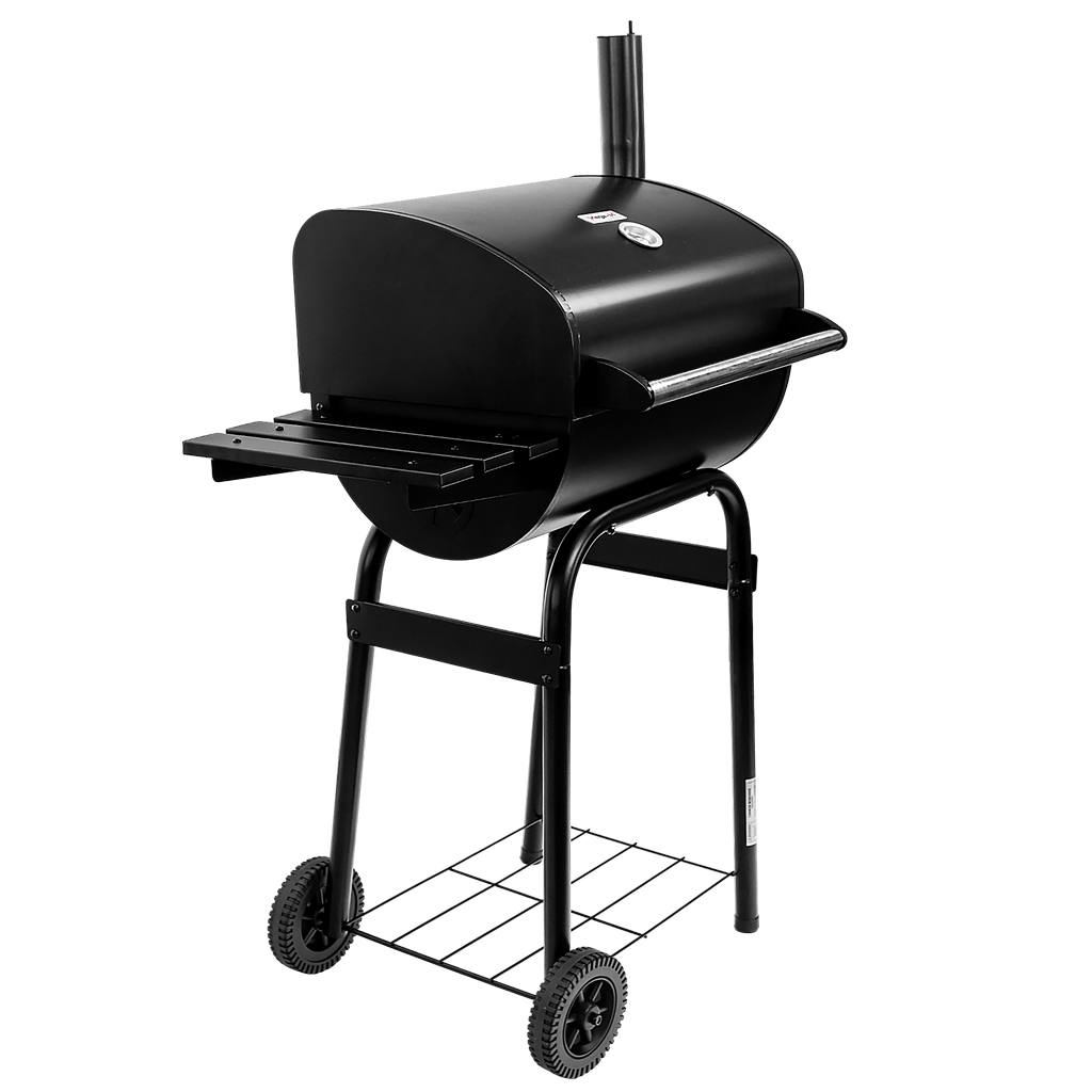 Mega-M barbecue a carbone con coperchio e camino
