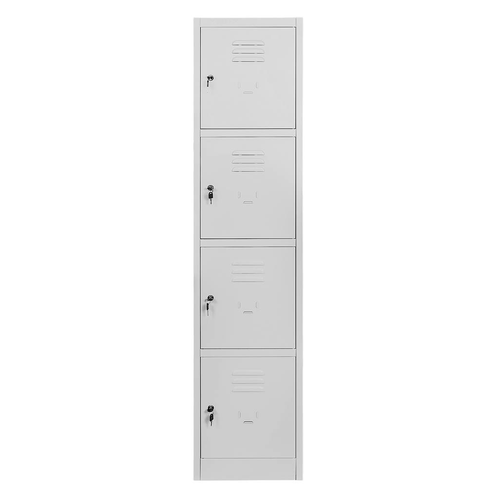 Mega-M armadietto spogliatoio 4 scomparti 40x50x180 cm grigio