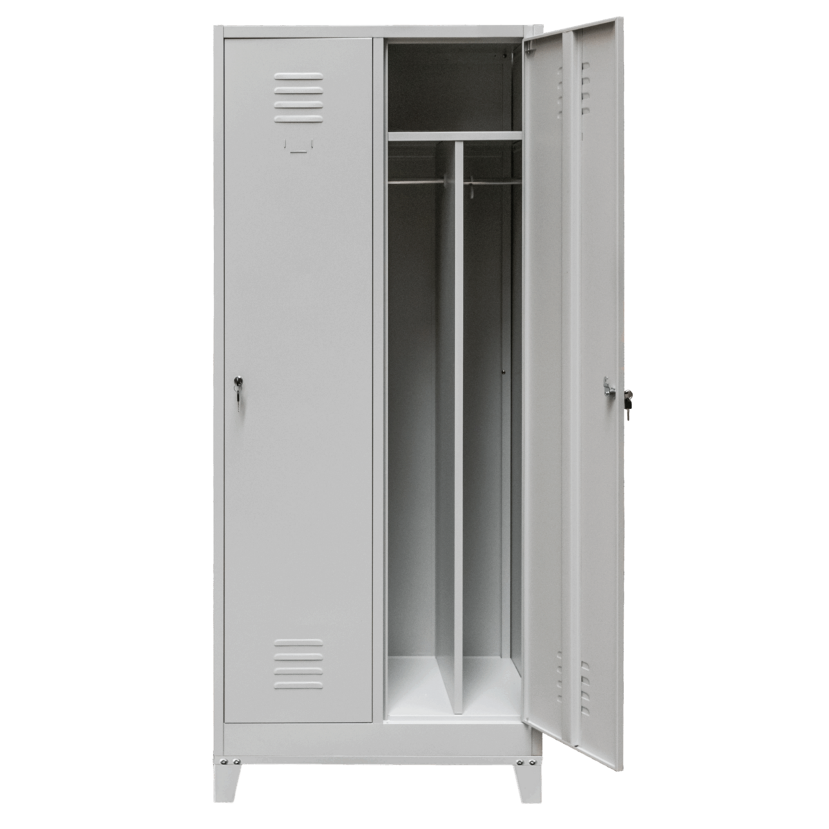 Mega-M S-80 armadietto spogliatoio 2 ante grigio 80 cm