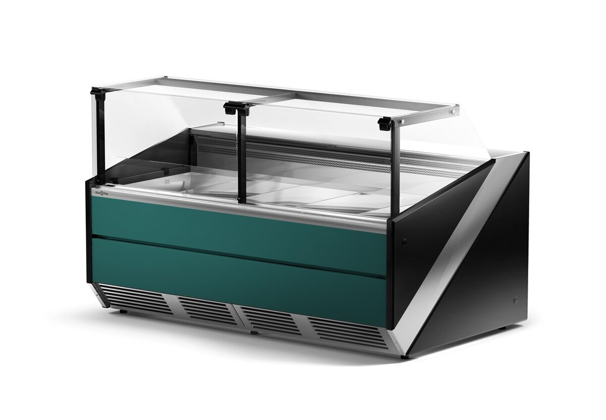 Rapa L-X 135/120 Banco Frigo Carne Vetro Dritto 135 cm