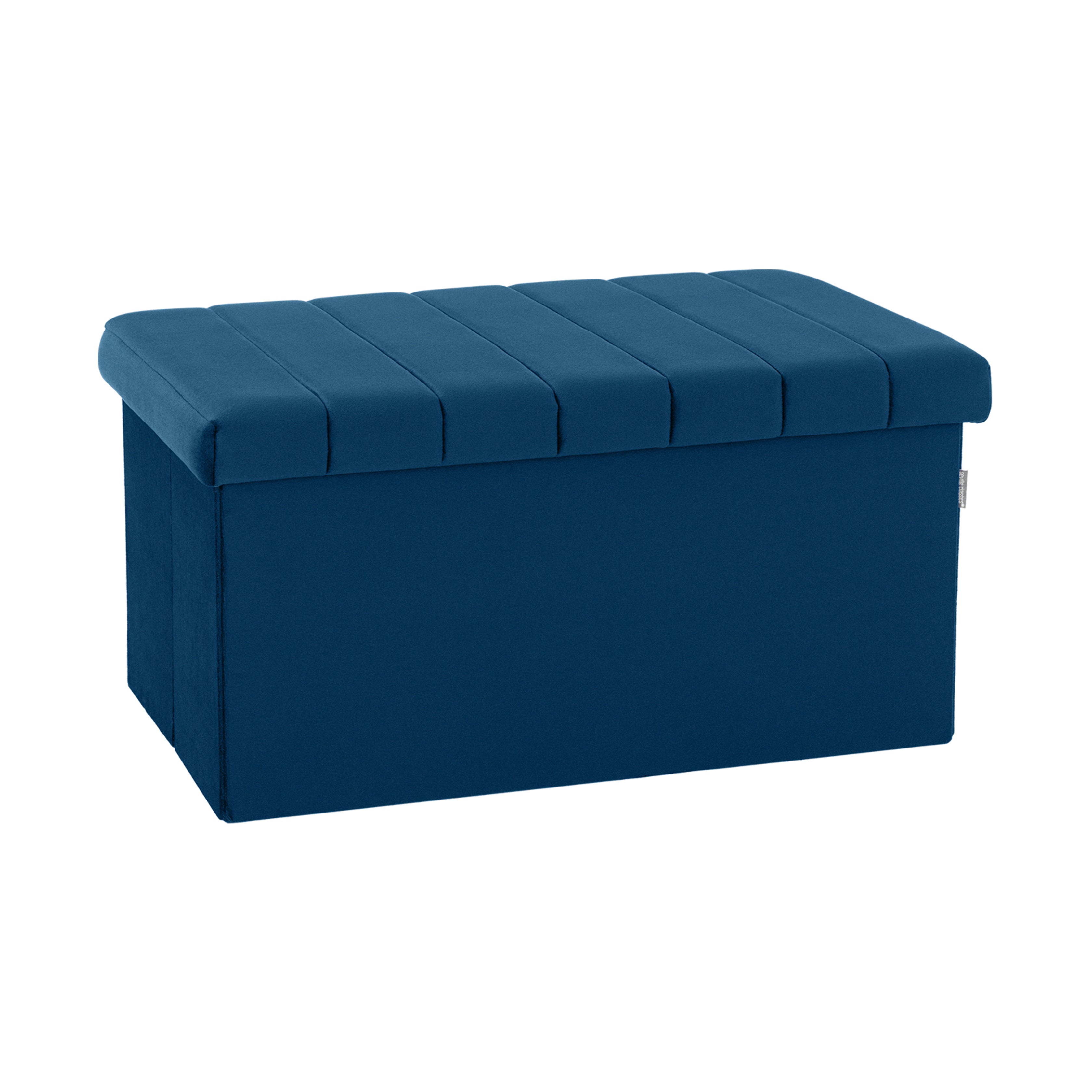 Seville Classics baule contenitore velluto blu 76 cm pieghevole