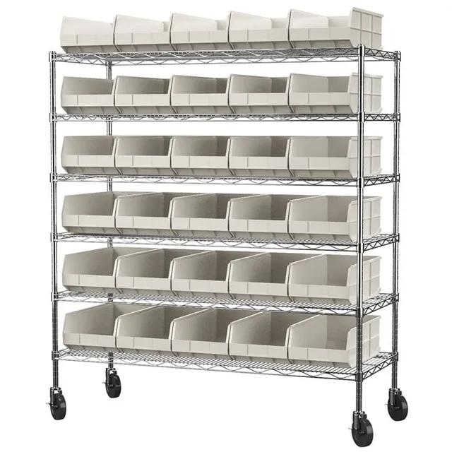 Akro-Mils AWS2460M30358 scaffalatura mobile 6 ripiani 30 bin
