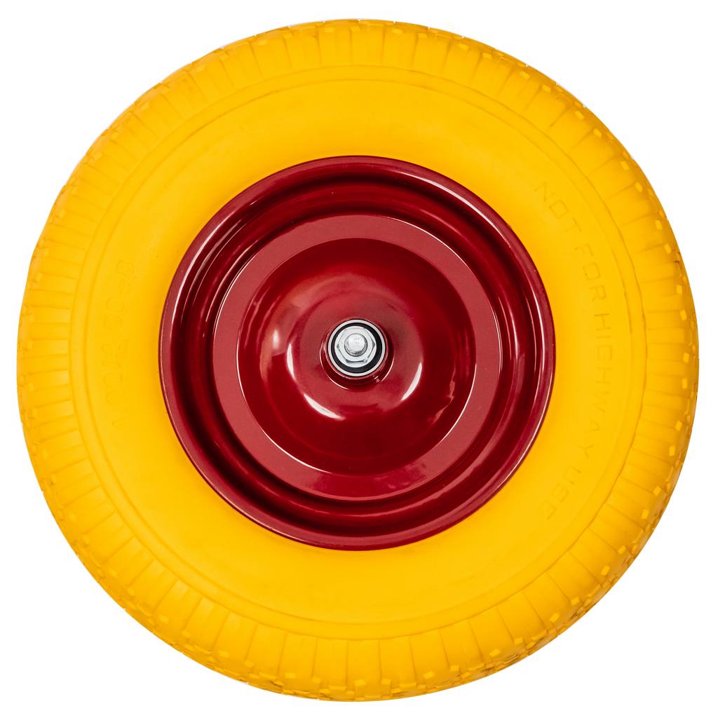 Mega-M Ruota Carriola Piena 4.00-8 39 cm Poliuretano con Asse