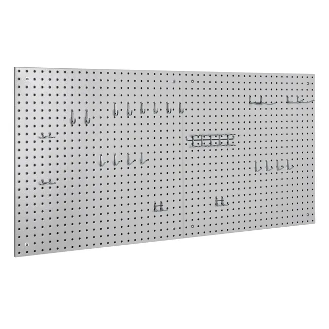 Seville Classics UltraHD Pannello Forato Acciaio 2 Pezzi +23 Ganci