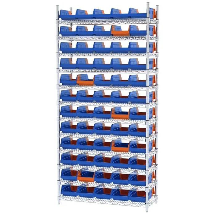 Akro-Mils AWS143636462 scaffale filo 12 ripiani 60 box