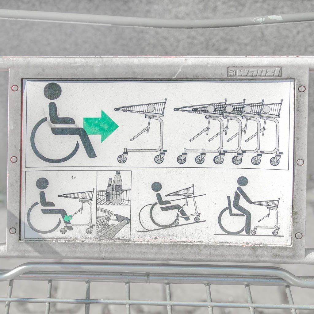 Wanzl S-85 carrello spesa per disabili agganciabile