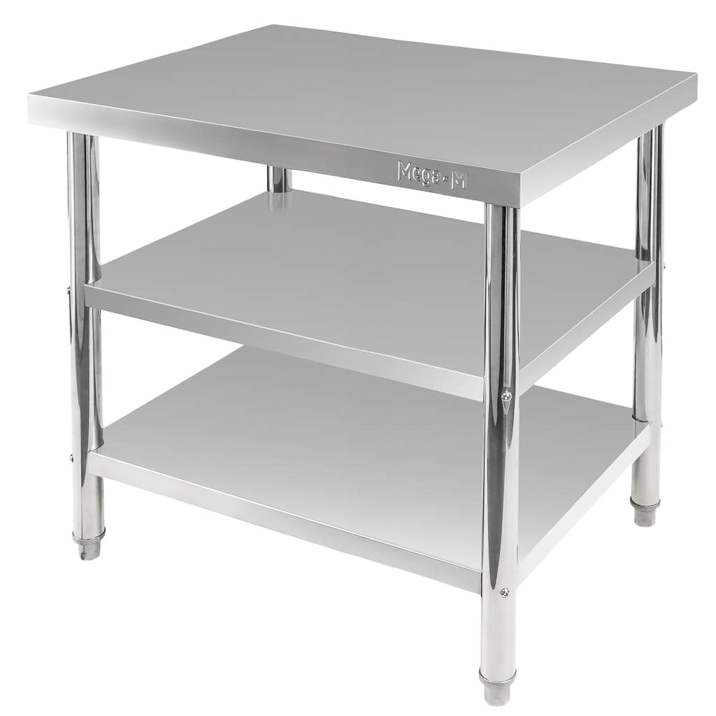 Mega-M X Standard tavolo inox 100x60x85 cm 2 ripiani