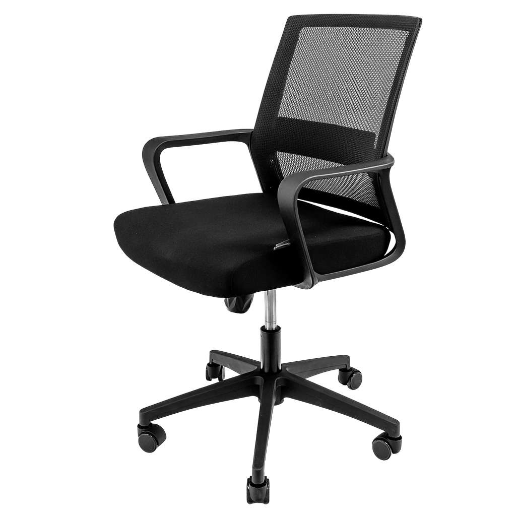 Furvero Basic Sedia Ufficio Girevole Nera Rete 99 cm