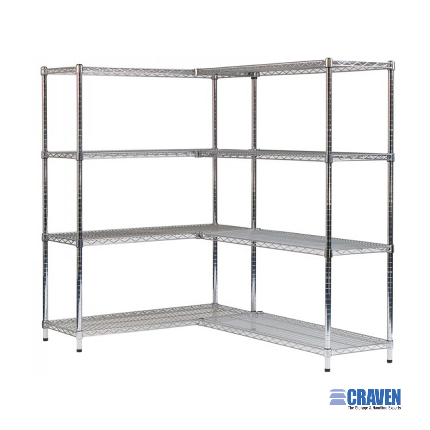 Craven CHM scaffale filo cromato 4 ripiani esposizione