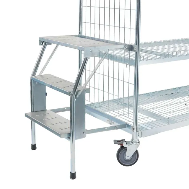 Forkberg Picker Scaletta Carrello 3 Gradini Zincata
