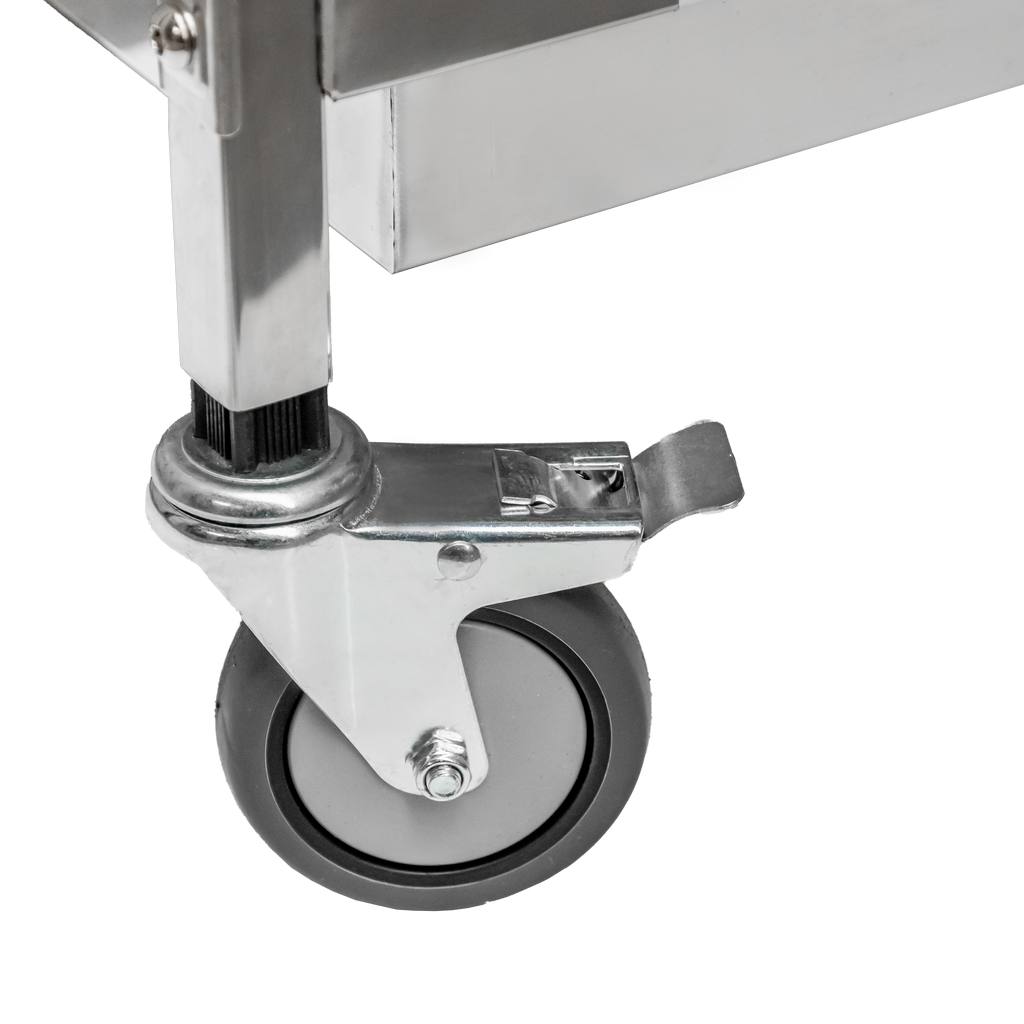 Mega-M Carrello di Servizio Inox 3 Ripiani 95x50x95 cm