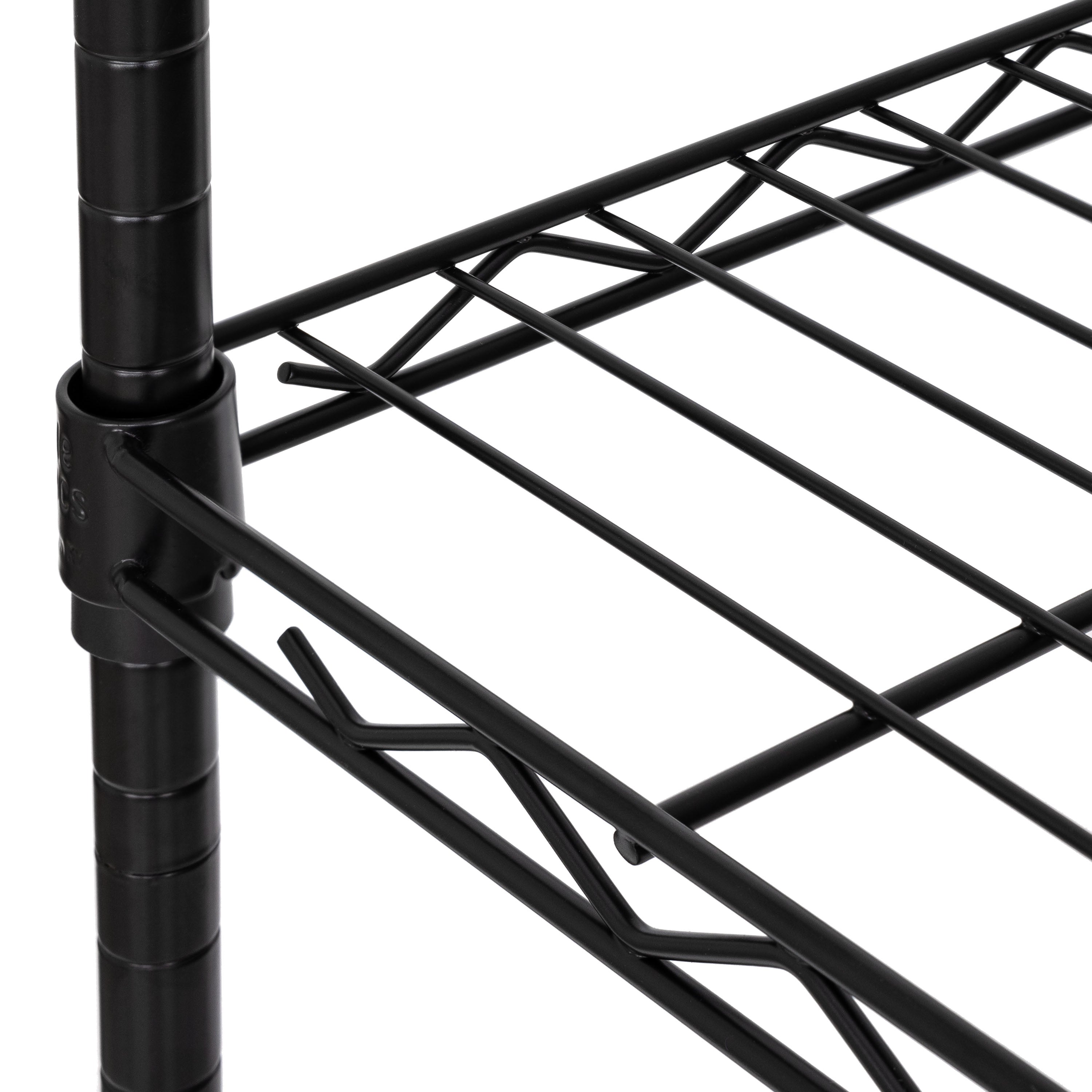 Seville Classics scaffale metallo nero 5 ripiani 76x35x152 cm
