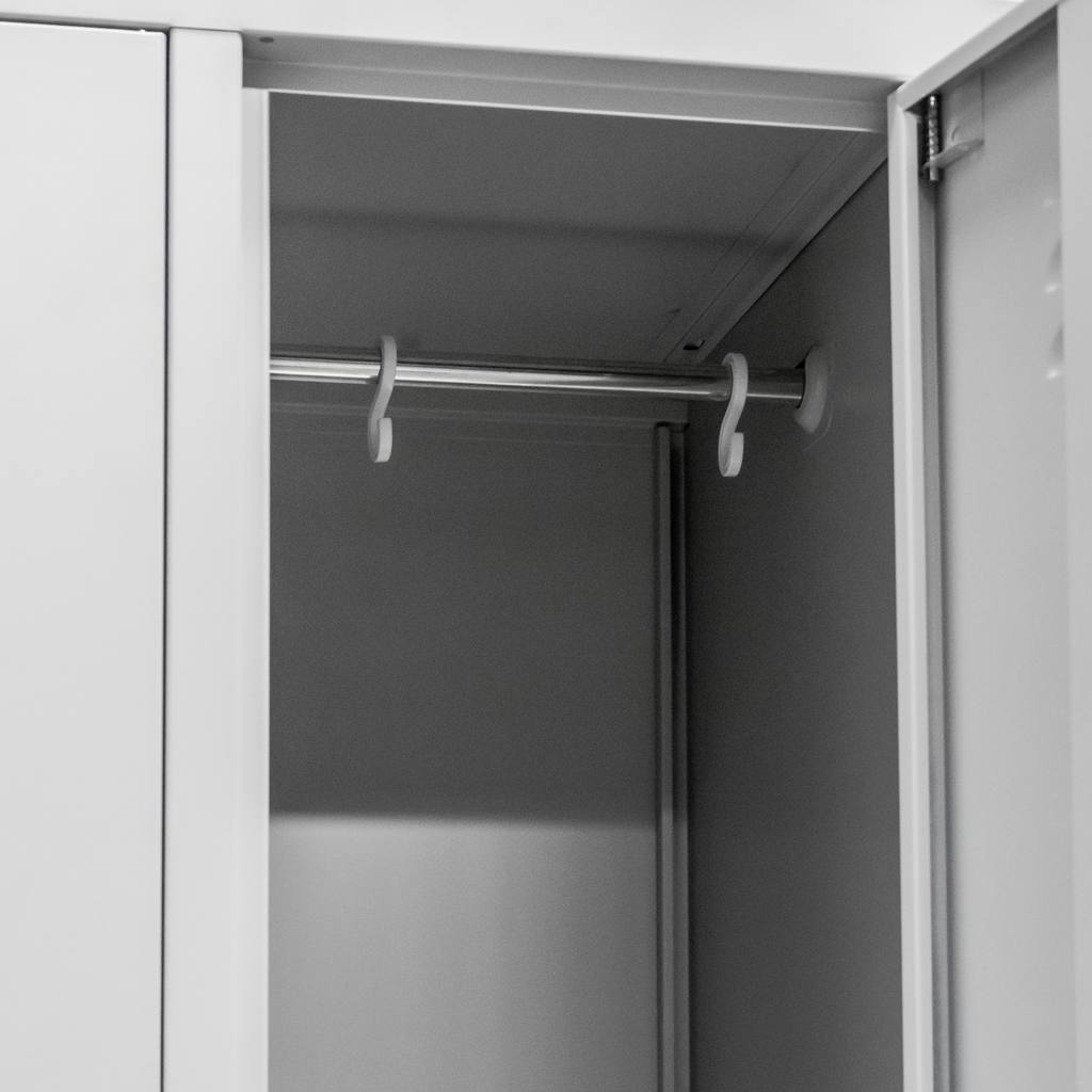 Mega-M Armadietto Spogliatoio Metallo 6 Ante 90x50x180 Grigio