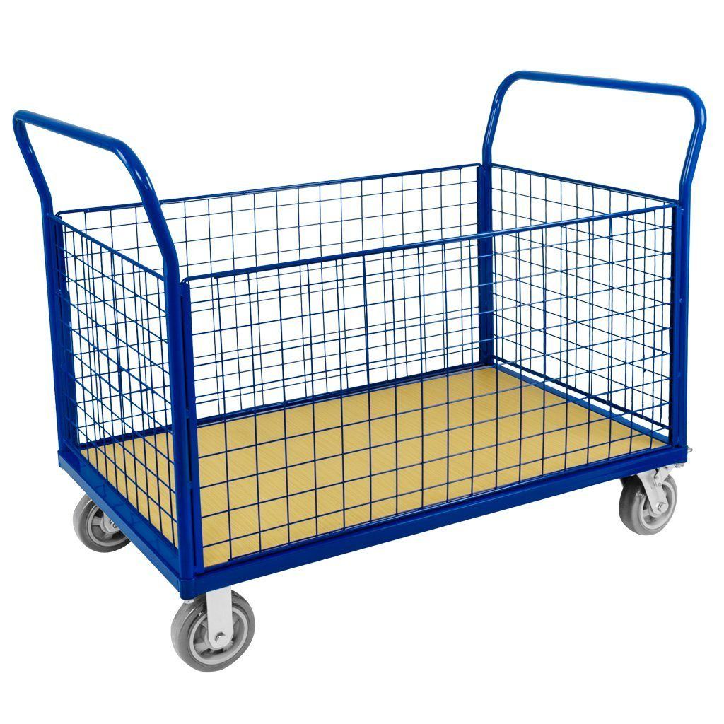 Forkberg carrello a pianale 500 kg 4 sponde in rete