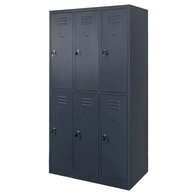 Mega-M Armadietto Spogliatoio Metallo 6 Ante 90x50x180 cm