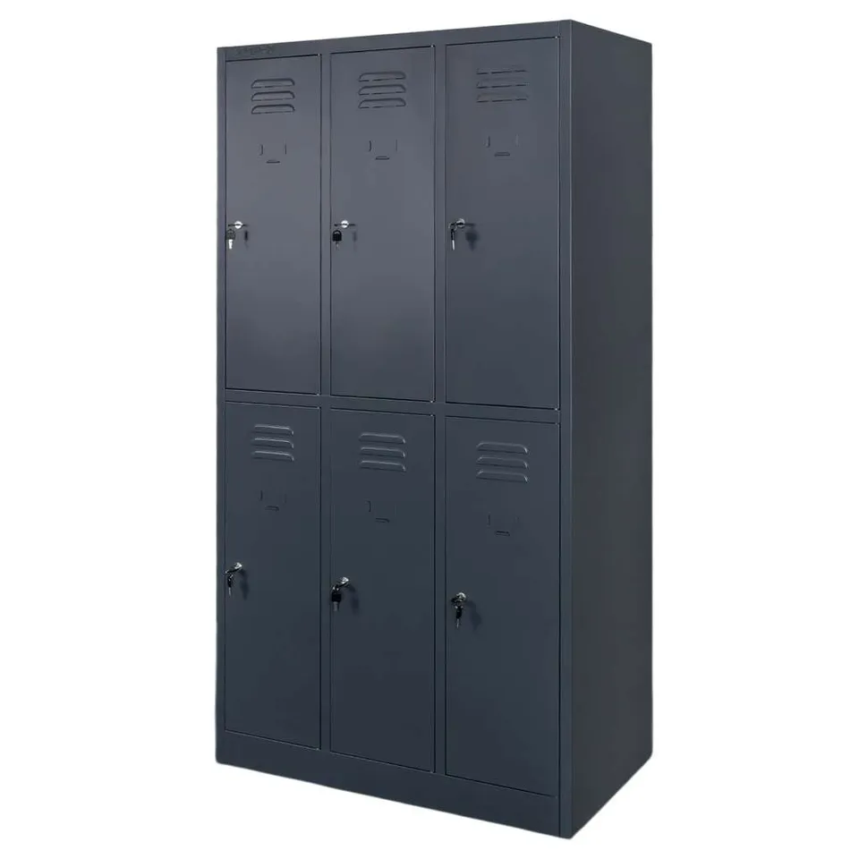 Mega-M Armadietto Spogliatoio Metallo 6 Ante 90x50x180 cm
