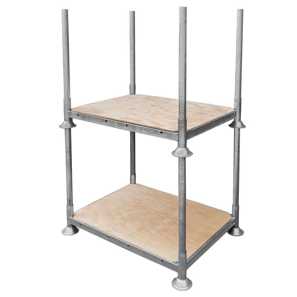 Mega-M Manurack scaffale mobile 154,5x118x31 cm zincato