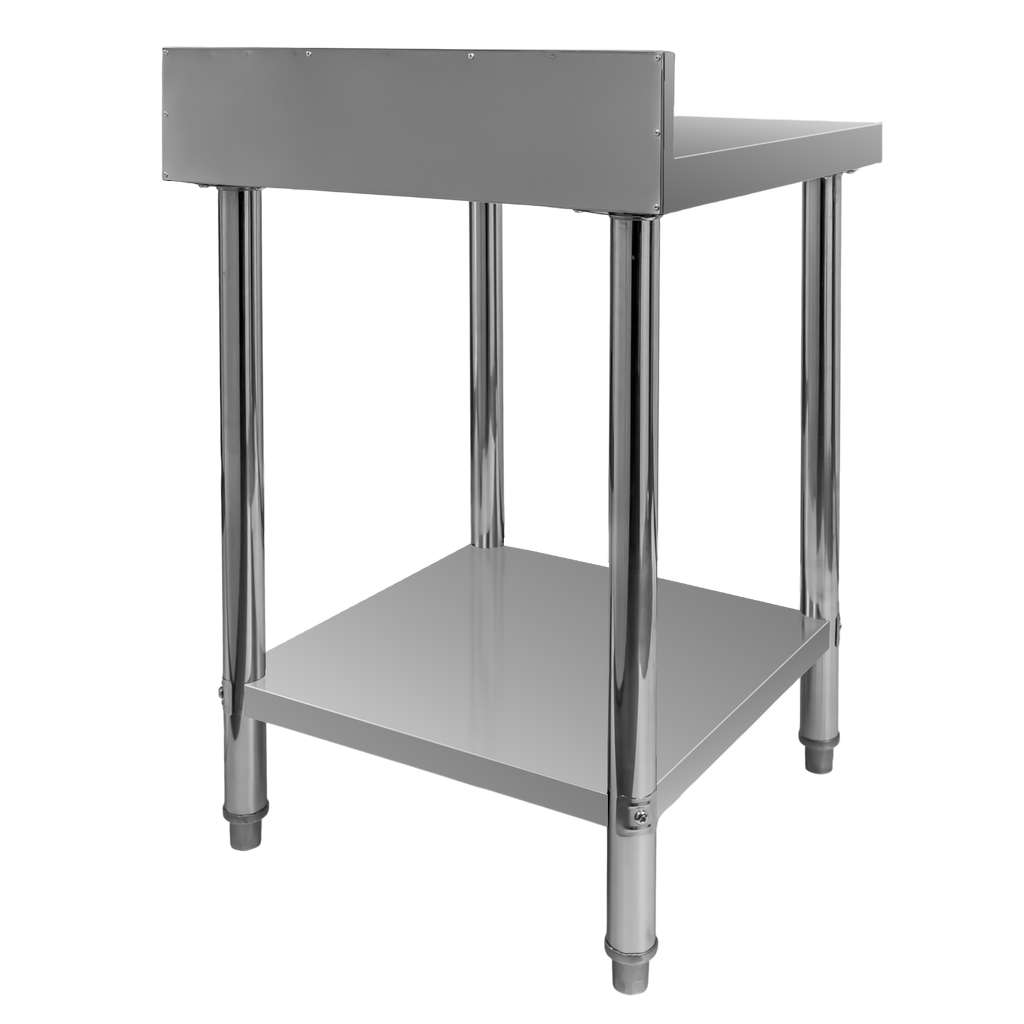 Mega-M X Standard tavolo inox 60x60x85 cm con alzatina