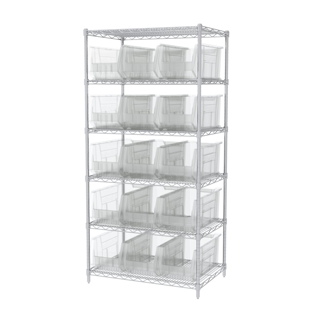 Akro-Mils AWS24360287 scaffale filo 6 ripiani 16 box