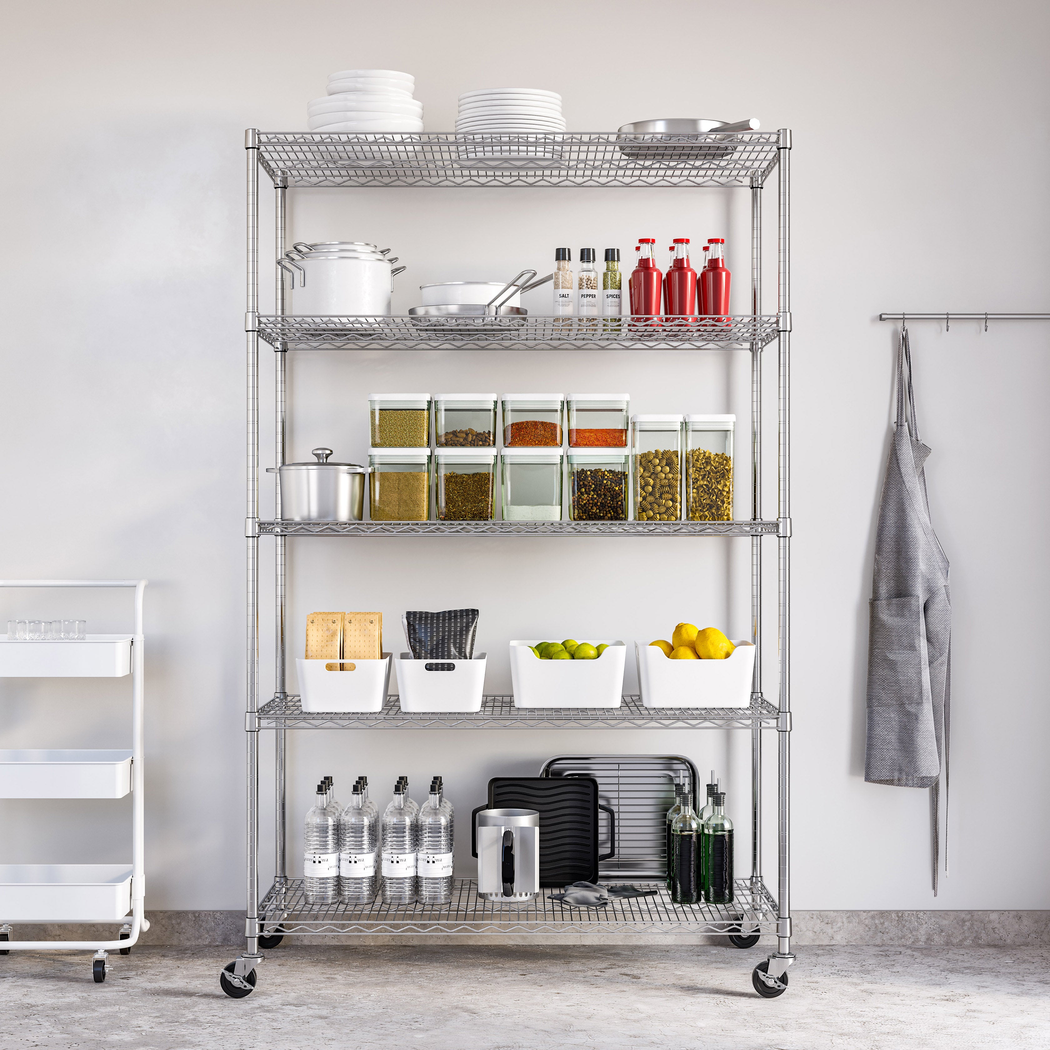 Seville Classics UltraDurable scaffale acciaio 5 ripiani 122x61cm