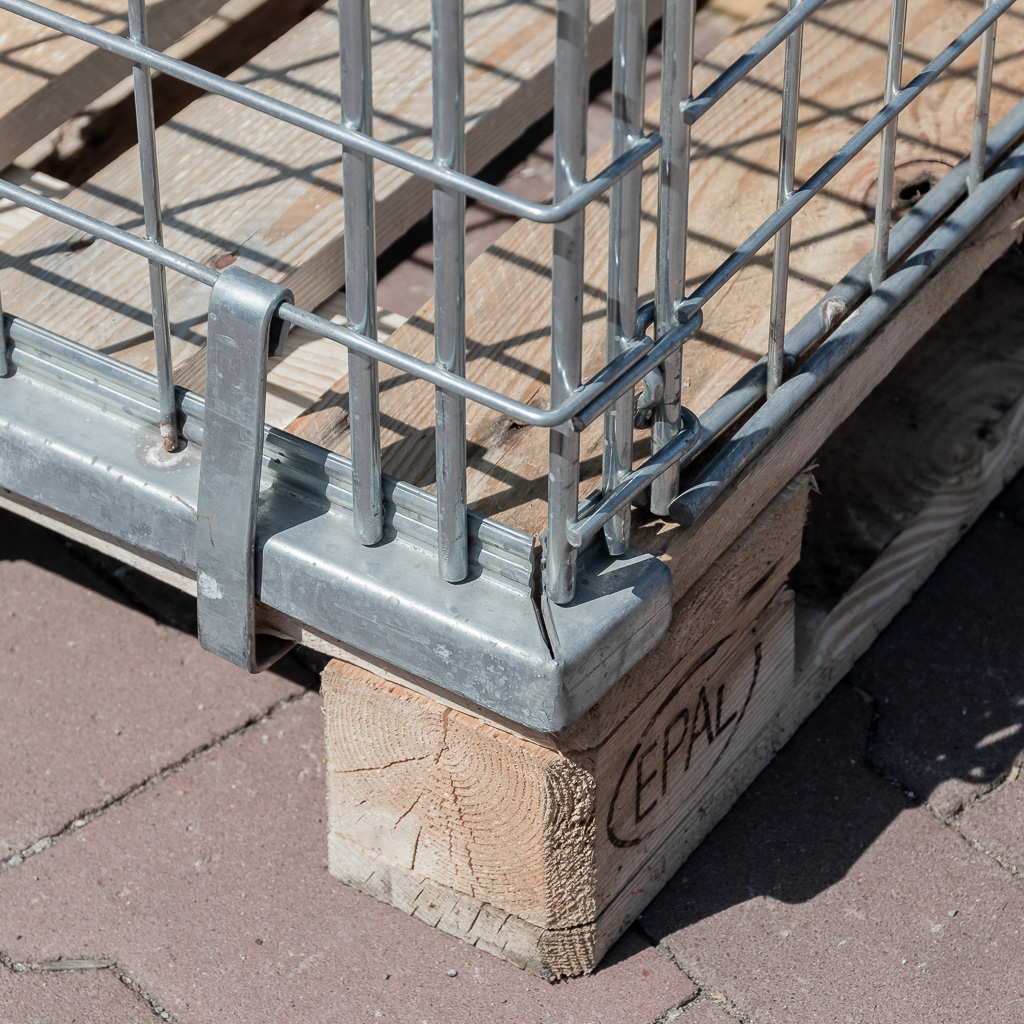 Gitterbox 120x80x90 cm cassa rete metallica lato apribile