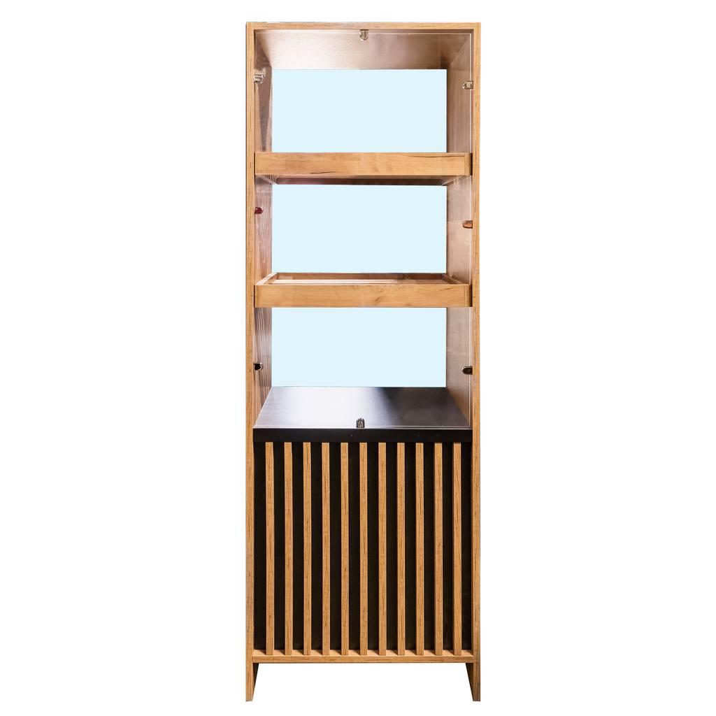 Mega-M vetrina panetteria 180x60x60 rovere kraft pane