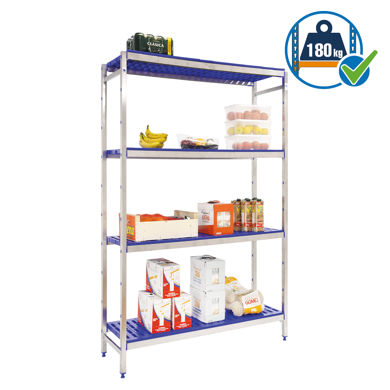 Simonrack SimonInox PP 4 scaffalatura inox 4 ripiani