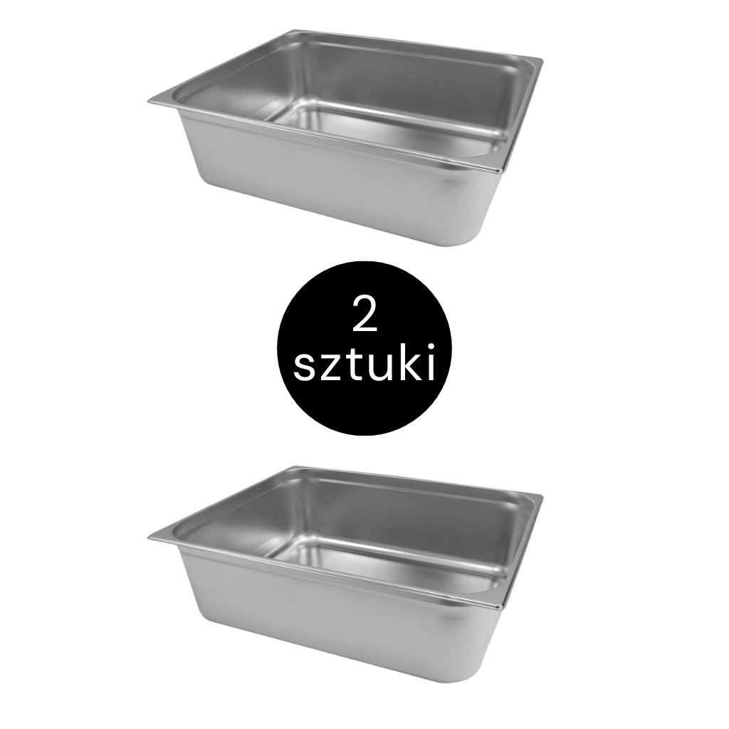 Mega-M GN 2/1 contenitore gastronorm inox 20 cm 2 pz
