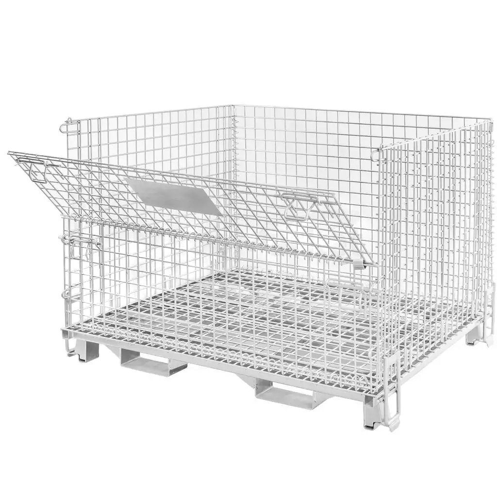 Gitterbox contenitore rete pieghevole 120x100x91 cm 1500 kg