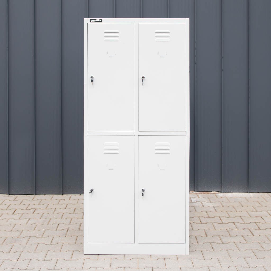 Mega-M S-80 Armadietto Spogliatoio 4 Ante Grigio
